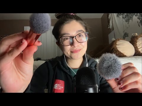 ASMR Mic And Face Brushing (personal attention)