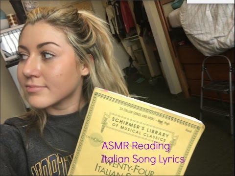 ASMR Reading You Italian Song Lyrics (soft spoken & whispered)