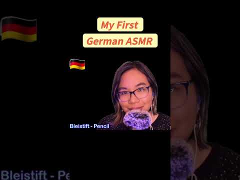 ASMR GERMAN TRIGGER WORDS (Close up Whispers, Tascam Tapping) 🇩🇪😴  #shorts
