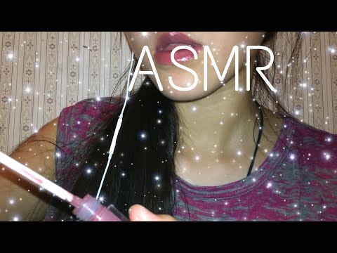 [ASMR] relaxing mouth sounds + lipstick application