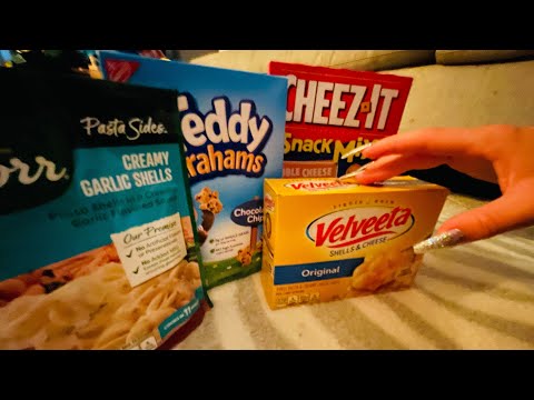 ASMR! Small FOOD haul! Tapping, Scratching, And Tracing!  (no talking)