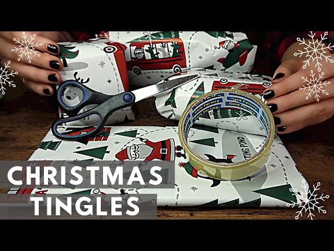 ASMR 🎅🏽 Wrapping Christmas Presents🎁 *No Talking* - Scissor Cutting, Paper Crinkling Tingles