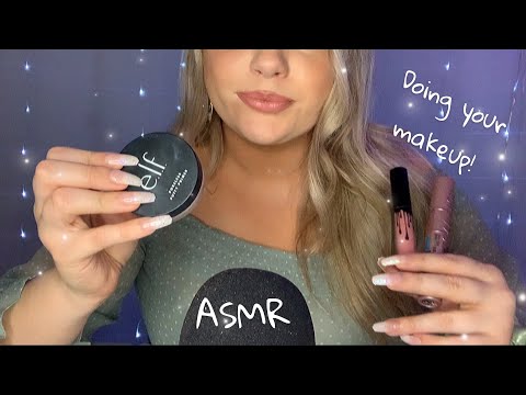 ASMR | Friend does your makeup 💄 (lots of tapping and scratching)