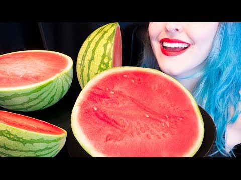 ASMR: Juicy & Crunchy Seedless Watermelon | Scooping Out ~ Relaxing Eating Sounds [No Talking|V] 😻