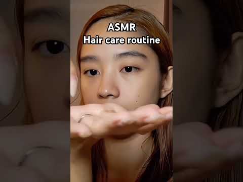 asmr hair care routine