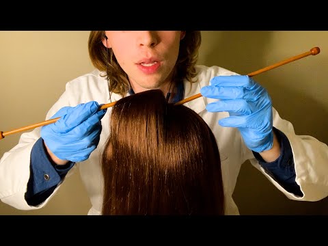 ASMR Classic Lice Check Scalp Exam (ear to ear, doctor roleplay, hair brushing)