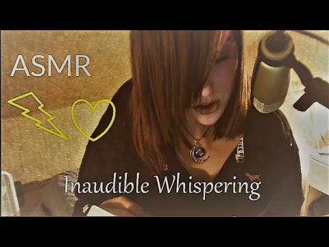 ASMR Inaudible Whispering (Reading Harry Potter)