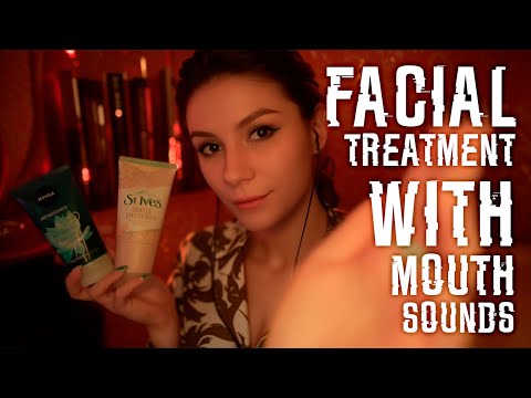 ASMR Facial Treatment with Mouth Sounds 💎 No talking