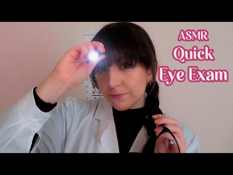 ⭐ASMR Quick Whispered Eye Exam, Doctor Roleplay 🔦 (Lot of Light Triggers)