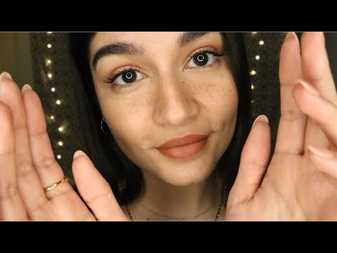 ASMR Gentle Face Touching | 'Everything Will Be Okay', 'Shh', 'It's Okay', Tongue Clicking
