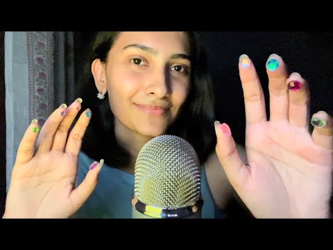 Trying Asmr with GEMS on my fingers | Random Trigger Assortment | Tapping & Scratching
