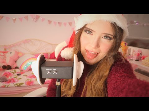 ASMR - Christmas Gentle Ear eating and licking your ears (No talking) | Lealolly
