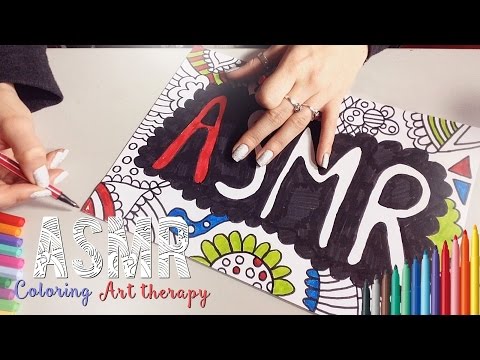ASMR Français ~ Coloring, Art therapy / Coloriage, Art thérapie
