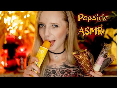 ASMR Popsicle Eating | Ice Cream ~ Tingly Eating[No