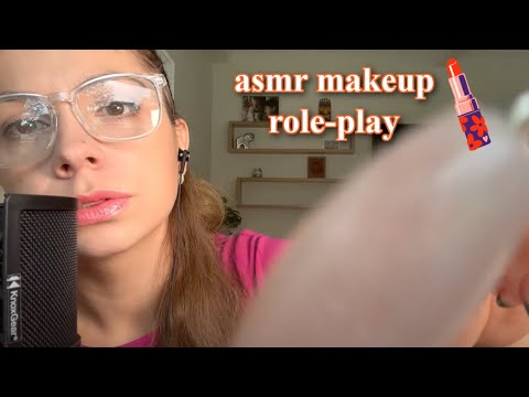 ASMR Doing Your Makeup Roleplay Personal Attention 😴 (Unique Mouth Sounds & Brushes)