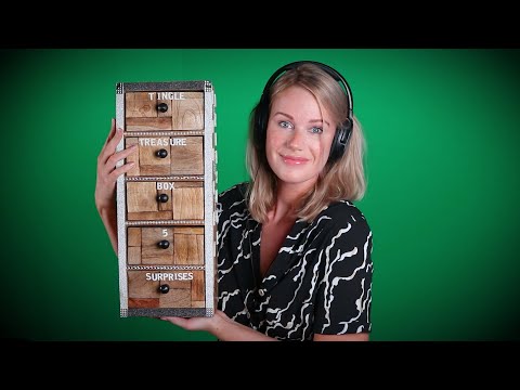 ASMR TINGLE TREASURE BOX  [ tapping, crinkle, scratching & sticky fingers ]