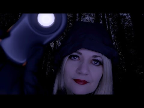 ASMR Medical Exam & Radiation Check - Night Rescue by Doctor in Woods, Relaxing Rain Sounds, Clicks