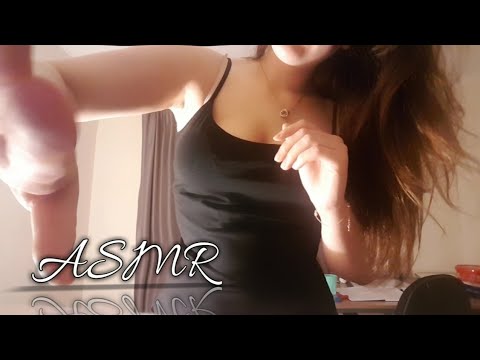 ASMR || Playing with sleeves & hand movements | whispers ||