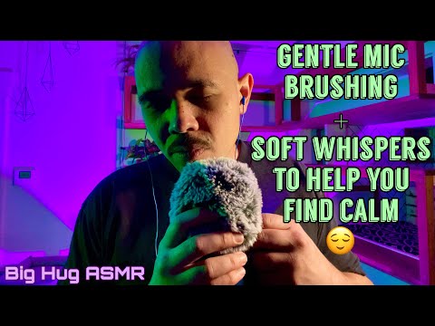 Gentle mic brushing ASMR + soothing talk down ☺️😴💤