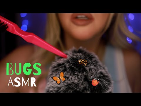 🐛🐛ASMR BUGS! 🐛🐛Slow Bug Searching ( Fluffy Mic Triggers, Inaudible Whispering,  Mic Scratching)