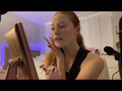 asmr trying glossier products (mini mic)