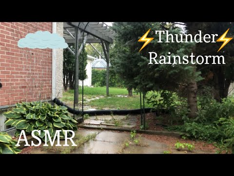 Thunder & Rainstorm ASMR With ⚡️Lightening