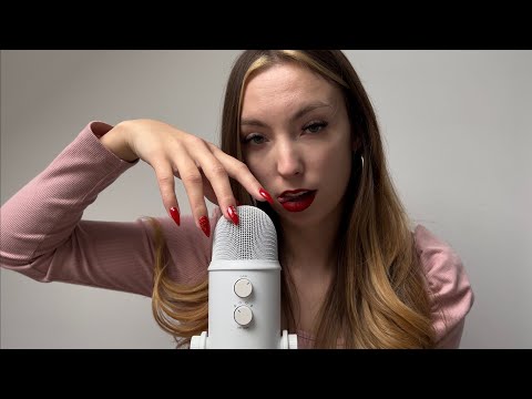 ASMR but only MIC SCRATCHING (with mouth sounds) german/deutsch