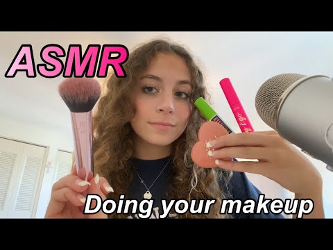 ASMR doing your makeup (personal attention, tapping, whispers)