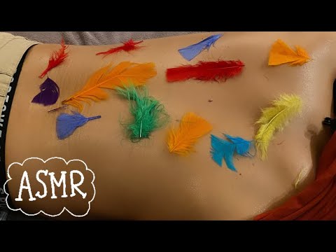 ASMR⚡️Weird back massage with oil and feathers! (LOFI)