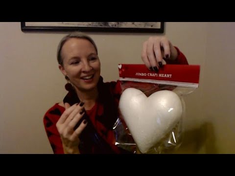 ASMR | Making a Valentine's Day Wreath 2023 (Soft Spoken)