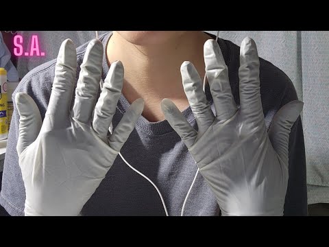 Asmr | Trying out the surgical gloves with random stuff and Hand Movement Part 1