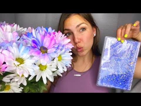 ASMR- PRETTY PURPLE THINGS💜💟🔮 (close whisper, personal attn, tapping, over-explaining)