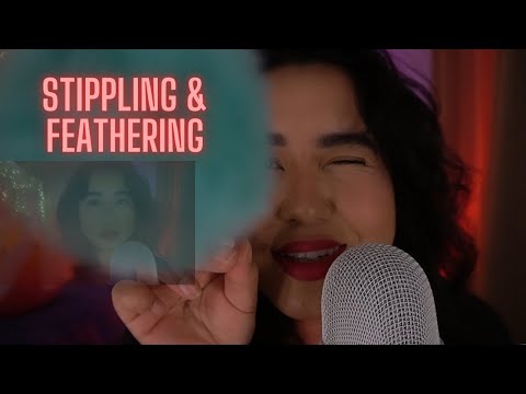 ASMR | 20 min Stippling and feathering assortment for sleep 💤 ( whispers, soft blows/mouth sounds)