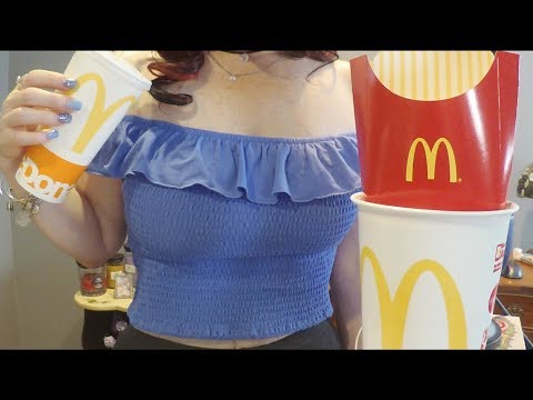 ASMR Gum Chewing McDonald's Cashier is Back. Whispered Role Play