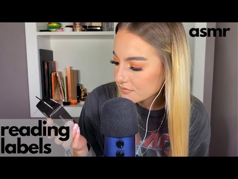 ASMR | reading makeup labels