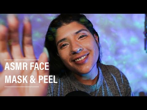 ASMR- PEELING YOUR FACE | FACE MASK AND PEELING SESSION - MOUTH SOUNDS