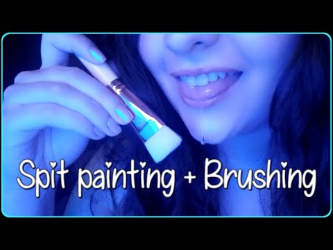 ♥ ASMR Spit Painting you and Brushing your face ♥ (No Talking)