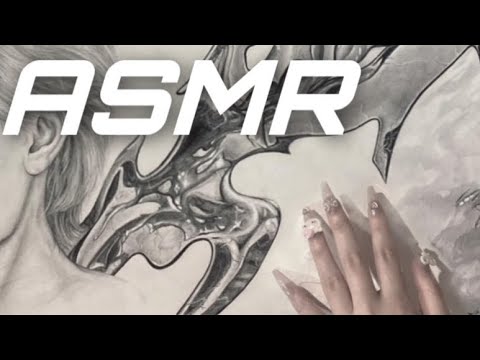 1 minute ASMR | Art Student Edition (paper rustling, drawing sounds, scratching +)