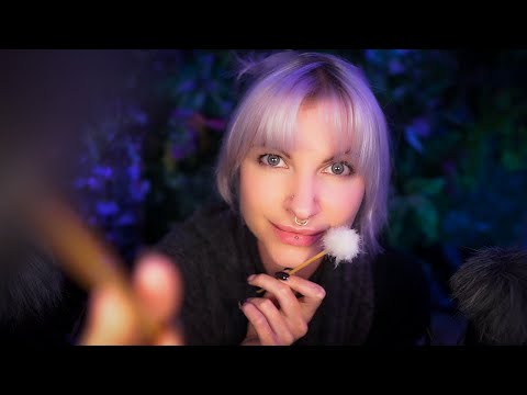 ASMR Affirmations for Sleep, SOFT SLOW personal attention, face brushing