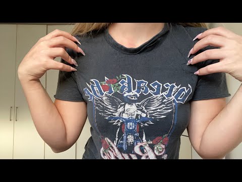ASMR ~ Fast and aggressive tshirt scratching ✨