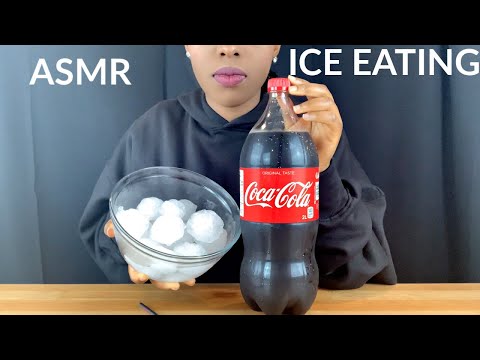 ASMR POWDERY SNOW ICE BALLS WITH COKE || HARDICE CHEWING WITH LOUD EATING SOUND || MESSY EATING SHOW