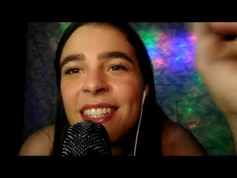 ASMR - Mouth Sounds While Using a Brush On You (no talking/whispering)