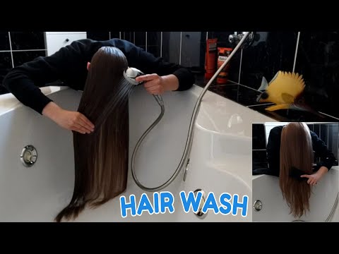 ASMR Washing Hair Over Face | Long Hair Wash Routine with Shampoo