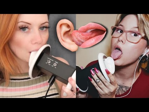 ASMR - EXTREMELY INTENSE Ear Licking | Double Trouble ft @TingleTown ASMR