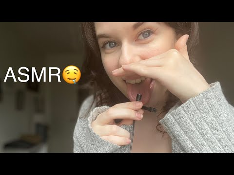 ASMR ear eating mouth sounds ft. lavalier mic (w/o pop cover) 😛