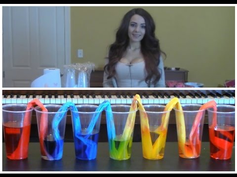 ASMR Rainbow Paper Water Bridge Experiment (Softly Spoken, Nail Tapping, Water Sounds)