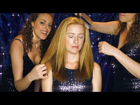 Sparkles & Hair Brushing Sounds ASMR – Binaural Hair Play