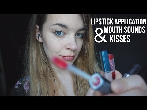 ASMR Applying Lipstick to You and Me! Personal attention, Mouth sound [Binaural]