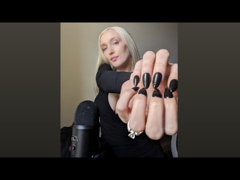 🎧ASMR Nail Tapping💅✨Requested✨ tapping and rubbing on my acrylic nails-whispers✨
