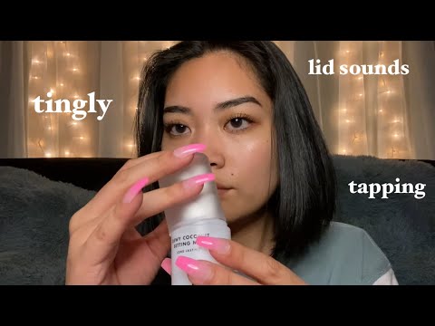 ASMR My Fav Makeup and Tapping on Empty Boxes